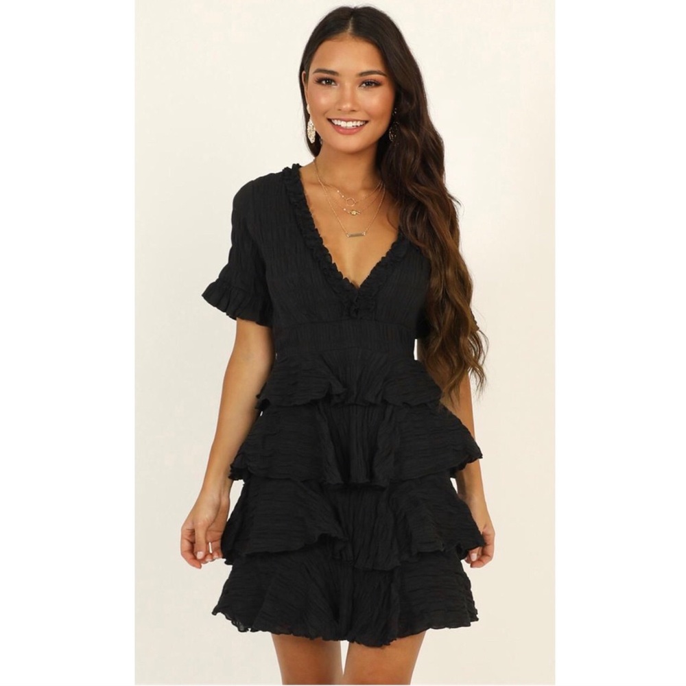 Showpo Big Move dress in black